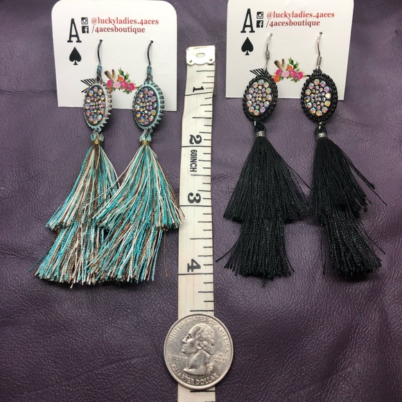 🌺 Sale Fashion Jewelry Fringe Tassel Earrings - Picture 2 of 3